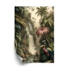 Poster Dschungelpalmen Und Tropische Tiere