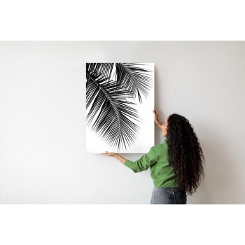 Poster Wunderschöne Schwarze Palmblätter
