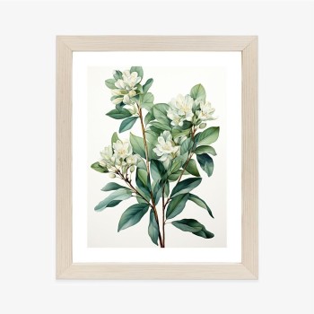 Poster Weiße Blüten Auf Einem Zweig