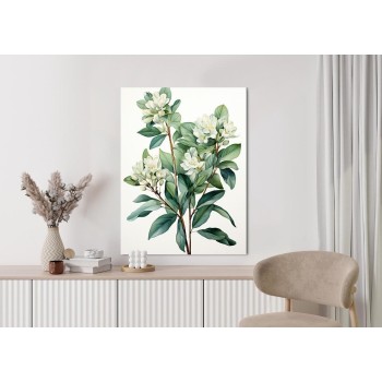 Poster Weiße Blüten Auf Einem Zweig