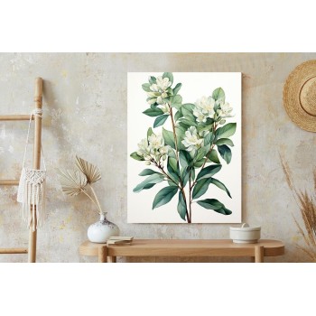 Poster Weiße Blüten Auf Einem Zweig