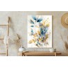 Poster Wunderschöne Transparente Goldblaue Blätter