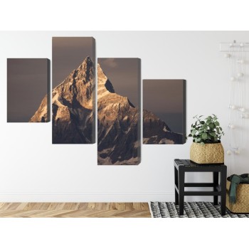 Mehrteiliges Bild Himalaya-Gipfel In Nepal