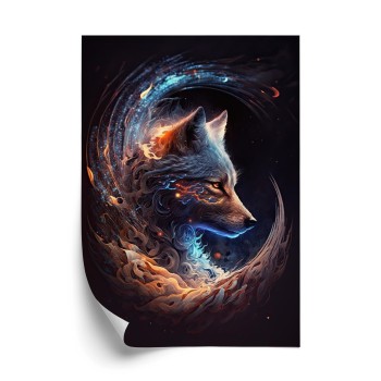 Poster Wolf Im Dunkeln