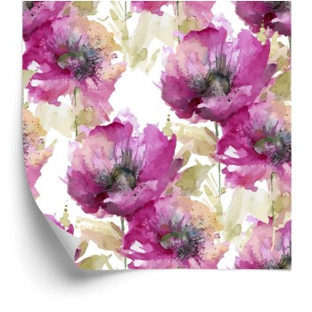 Tapete Mohnblumen Mit Aquarell Gemalt