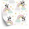 Tapete Pandas Mit Einem Regenbogen