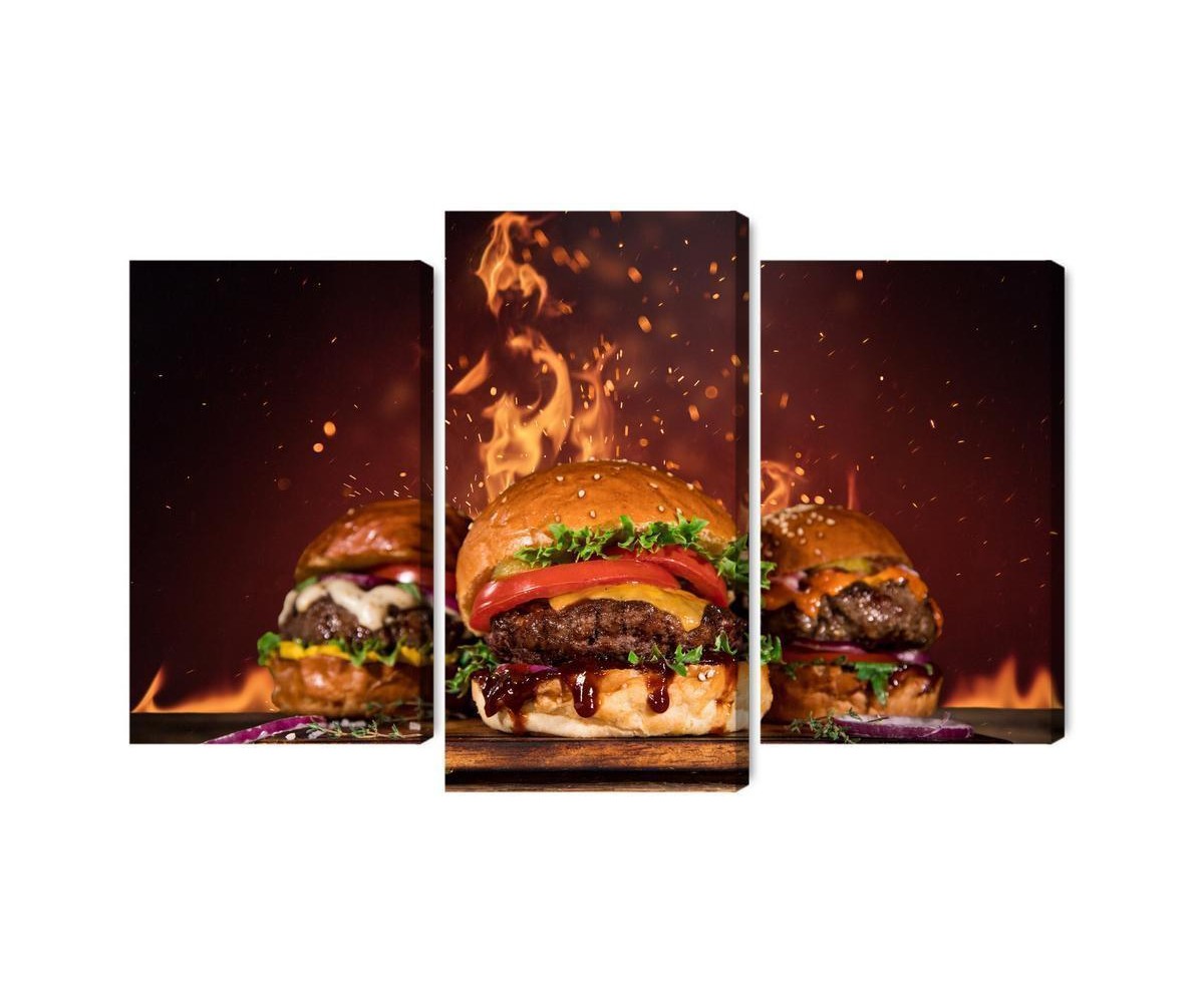 Mehrteiliges Bild Leckere Burger