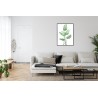 Poster Weiße Strelitzie Rahmen Aluminium Farbe Schwarz