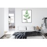 Poster Weiße Strelitzie Rahmen Aluminium Farbe Schwarz