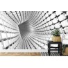 Fototapete Abstract Geometric Background With A Tunnel Going To Perspective. 3D Render