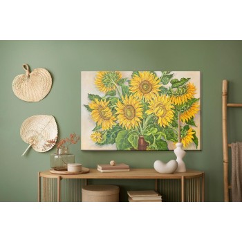 Leinwandbild Sonnenblumen In Einer Vase