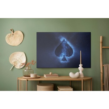 Leinwandbild Abstraktes Symbol Von Spaten
