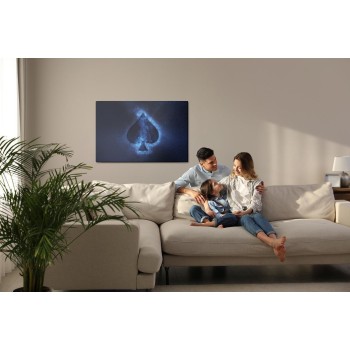 Leinwandbild Abstraktes Symbol Von Spaten