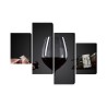 Mehrteiliges Bild Ein Glas Rotwein