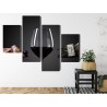Mehrteiliges Bild Ein Glas Rotwein