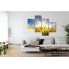 Mehrteiliges Bild 3D Narzissenfeld