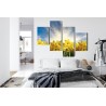 Mehrteiliges Bild 3D Narzissenfeld