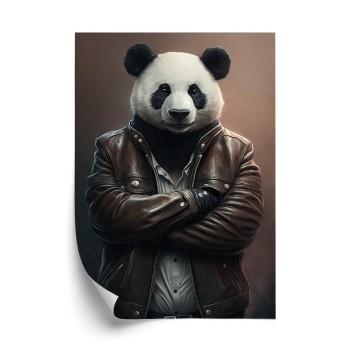 Poster Pandabär In Einer Jacke
