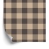 Tapete Modischer Vintage Check In Braun Und Beige