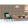 Tapete Modischer Vintage Check In Braun Und Beige