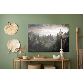 Leinwandbild Jesus Speist Tausende Von Menschen