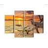 Mehrteiliges Bild Meereslandschaft Bei Sonnenuntergang