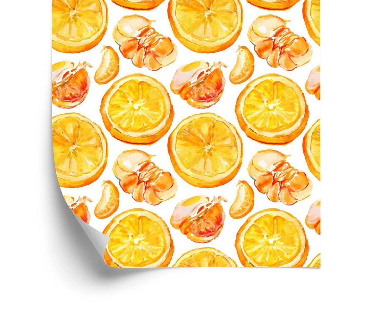 Tapete Für Die Küche  Obst  Zitrusfrüchte  Orangen