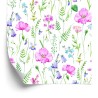 Tapete Sanfte Blumen Mit Aquarell Gemalt