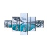Mehrteiliges Bild Moraine Lake Im Winter