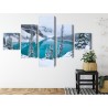 Mehrteiliges Bild Moraine Lake Im Winter