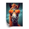 Poster Pferd Mit Sonnenbrille