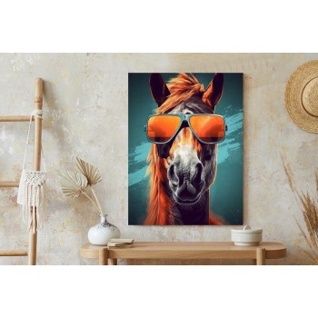 Poster Pferd Mit Sonnenbrille