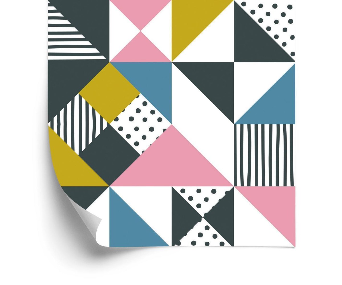 Tapete Bunte Dreiecke