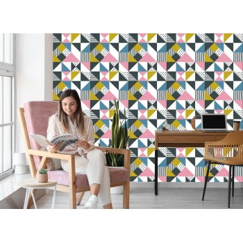 Tapete Bunte Dreiecke
