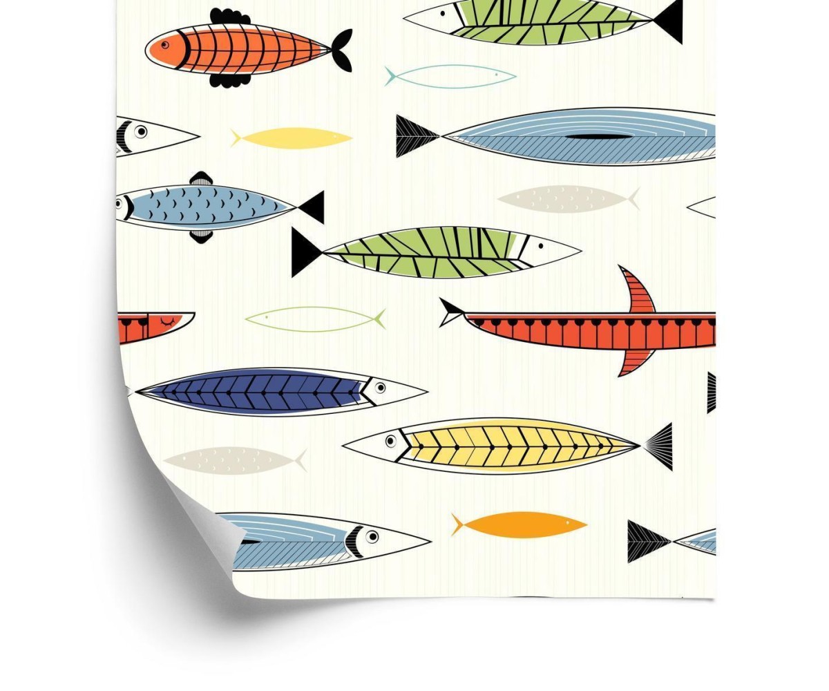 Tapete Fisch Im Kinderzimmer Im Skandinavischen Stil