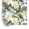 Tapete Exotische Blätter Blumen
