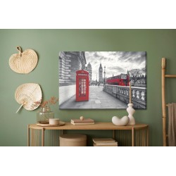 Leinwandbild Rote Telefonzelle In London