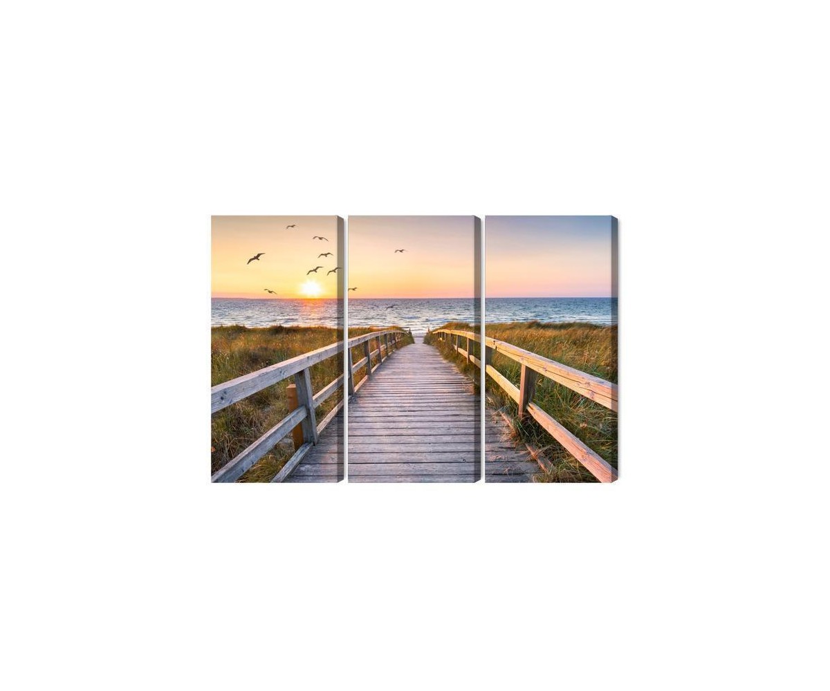 Mehrteiliges Bild Nordseemole 3D