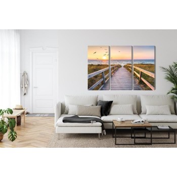 Mehrteiliges Bild Nordseemole 3D