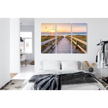 Mehrteiliges Bild Nordseemole 3D