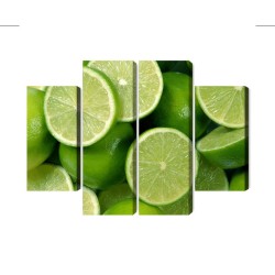 Mehrteiliges Bild Limettenhälften