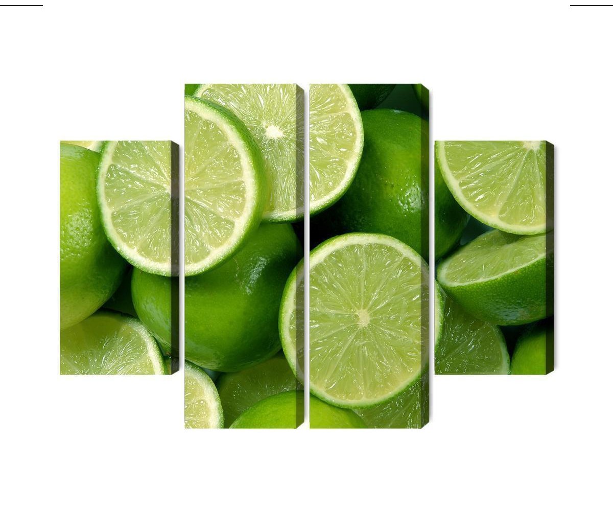 Mehrteiliges Bild Limettenhälften