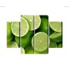 Mehrteiliges Bild Limettenhälften