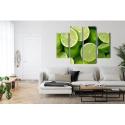 Mehrteiliges Bild Limettenhälften
