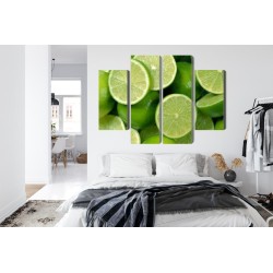 Mehrteiliges Bild Limettenhälften