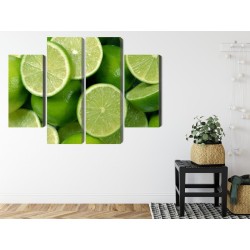 Mehrteiliges Bild Limettenhälften