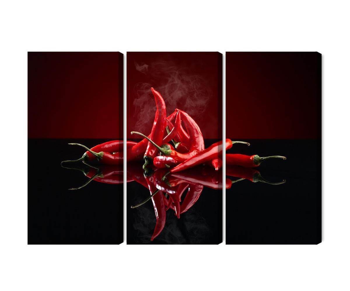 Mehrteiliges Bild Rote Chilischoten