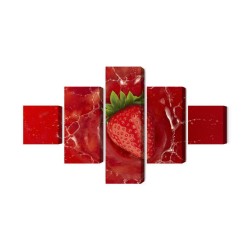 Mehrteiliges Bild Saftige Erdbeere