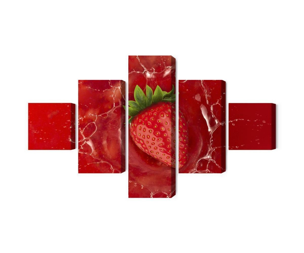 Mehrteiliges Bild Saftige Erdbeere