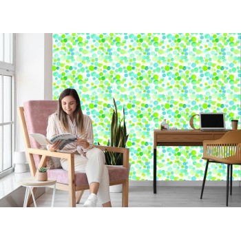 Tapete Aquarell Grüne Kreise